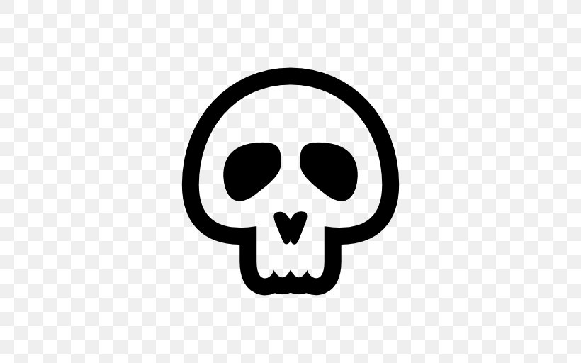 Skull Bone Symbol, PNG, 512x512px, Skull, Black And White, Bone, Human Skeleton, Smile Download Free