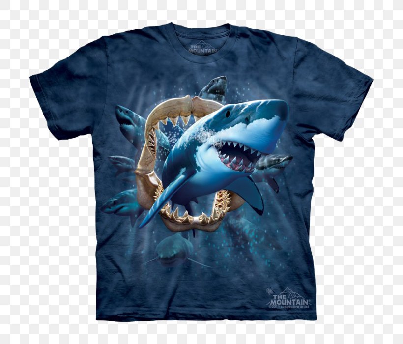 T-shirt Hoodie Clothing Shark, PNG, 700x700px, Tshirt, Blue, Bodysuit, Clothing, Electric Blue Download Free