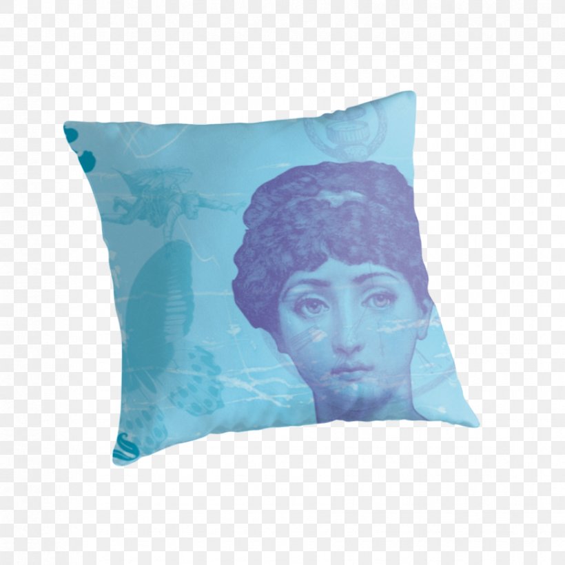 Throw Pillows Cushion Fornasetti, PNG, 875x875px, Throw Pillows, Aqua, Blue, Cushion, Fornasetti Download Free