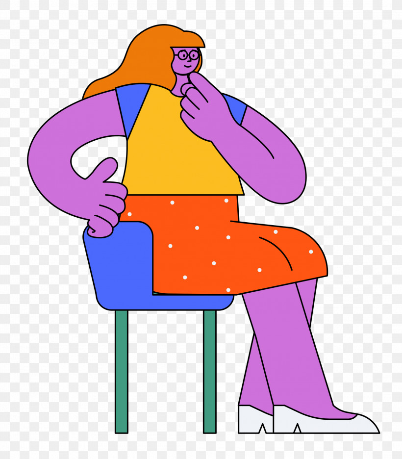 Cartoon Character Sitting Chair Behavior, PNG, 2190x2500px, Sitting, Behavior, Cartoon, Cartoon People, Chair Download Free