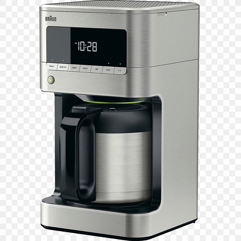 Coffeemaker Cafe Brewed Coffee Carafe, PNG, 1200x1200px, Coffee, Braun, Braun Brewsense 12 Cup, Brewed Coffee, Cafe Download Free
