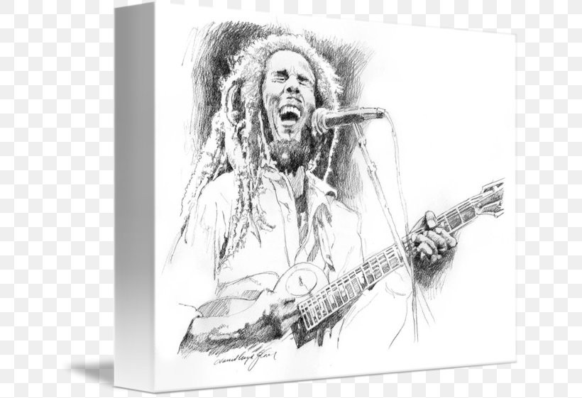 Drawing Canvas Print Sketch, PNG, 650x561px, Drawing, Art, Artwork, Black And White, Bob Marley Download Free