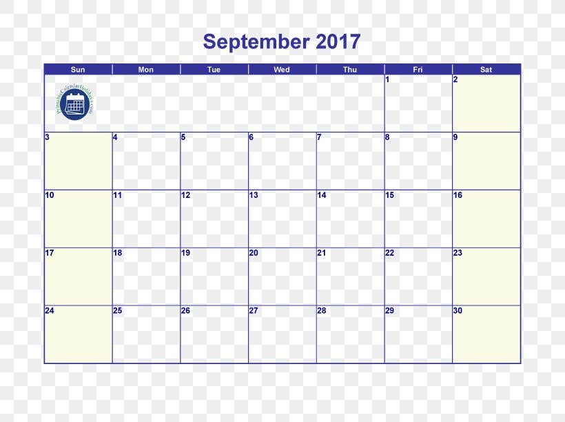 Calendar Template 0 Microsoft Word September, PNG, 792x612px, 2016, 2017, 2018, Calendar, Area Download Free