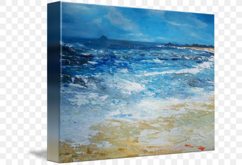Painting Acrylic Paint Picture Frames Sea, PNG, 650x560px, Painting, Acrylic Paint, Acrylic Resin, Aqua, Inlet Download Free