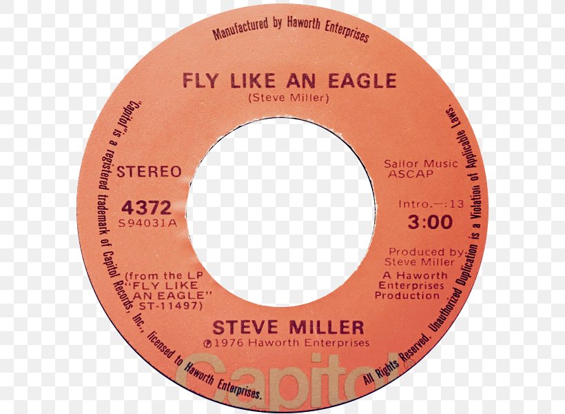 Steve Miller Band Fly Like An Eagle Phonograph Record YouTube We All Live Together, PNG, 600x600px, Steve Miller Band, Compact Disc, Elvis Presley, Fly Like An Eagle, Label Download Free