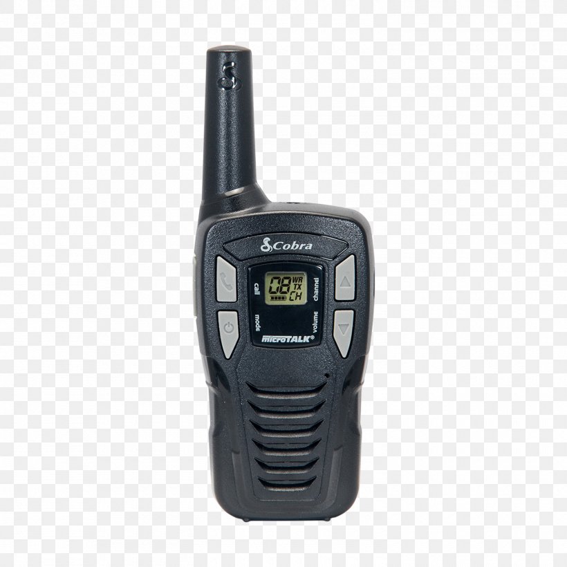 Two-way Radio Walkie-talkie Family Radio Service General Mobile Radio Service Mobile Phones, PNG, 1500x1500px, Twoway Radio, Cobra Cx112, Communication Device, Electronic Device, Family Radio Service Download Free