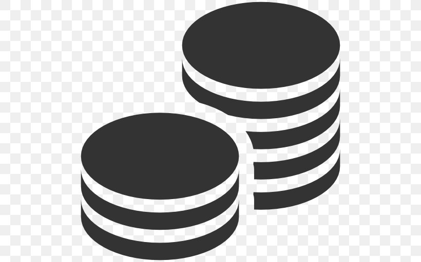 Black & White Coin Money, PNG, 512x512px, Black White, Black, Black And White, Coin, Euro Coins Download Free