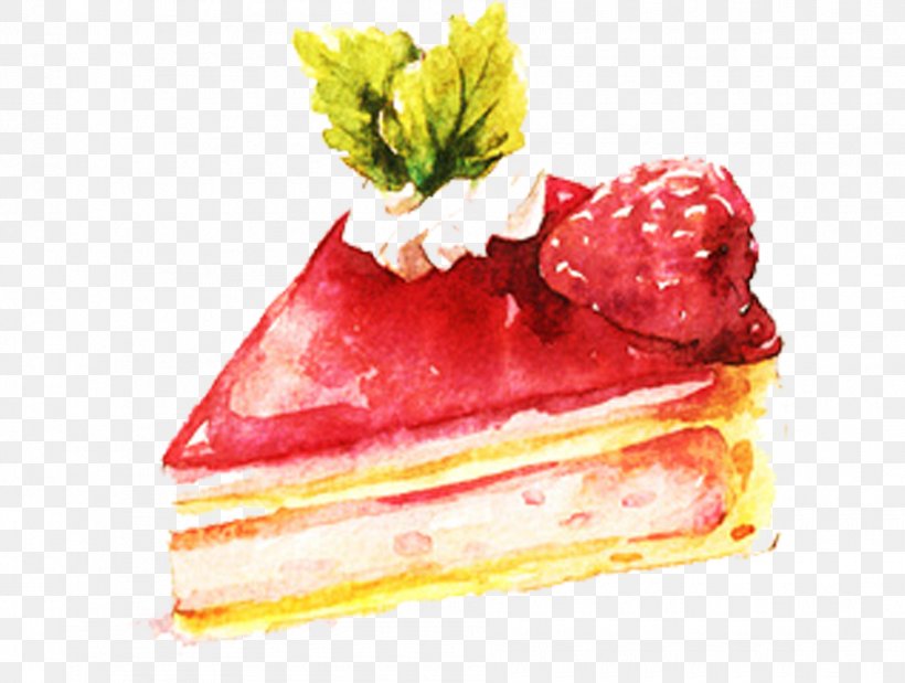 Watercolor Painting Food Drawing Illustration, PNG, 1890x1429px, Watercolor Painting, Art, Bavarian Cream, Buttercream, Cake Download Free