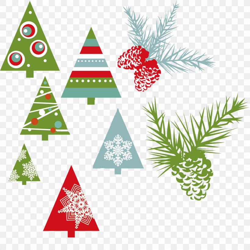 New Year Christmas Drawing Clip Art, PNG, 1000x1000px, New Year, Border, Branch, Christmas, Christmas Decoration Download Free