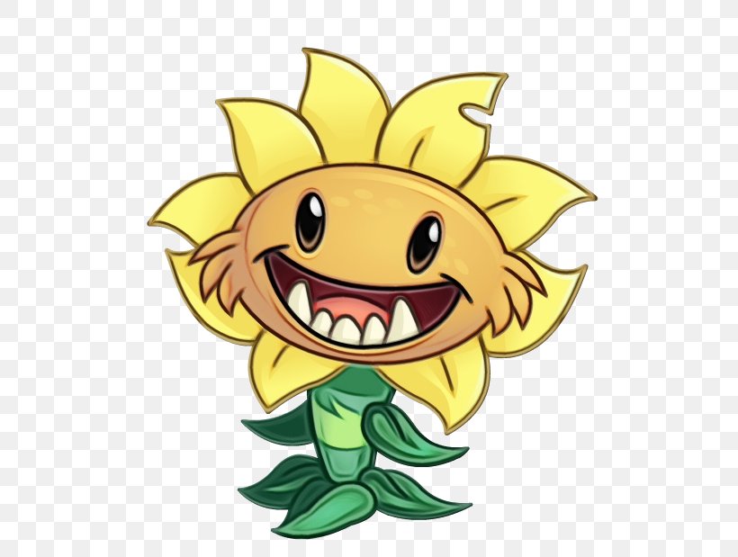 Sunflower Plants Vs Zombies, PNG, 619x619px, Plants Vs Zombies 2 Its About Time, Animation, Cartoon, Emoticon, Facial Expression Download Free