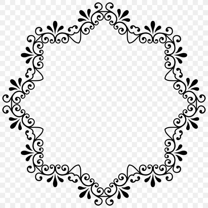 Picture Frames Clip Art, PNG, 1000x1000px, Picture Frames, Area, Art, Black, Black And White Download Free