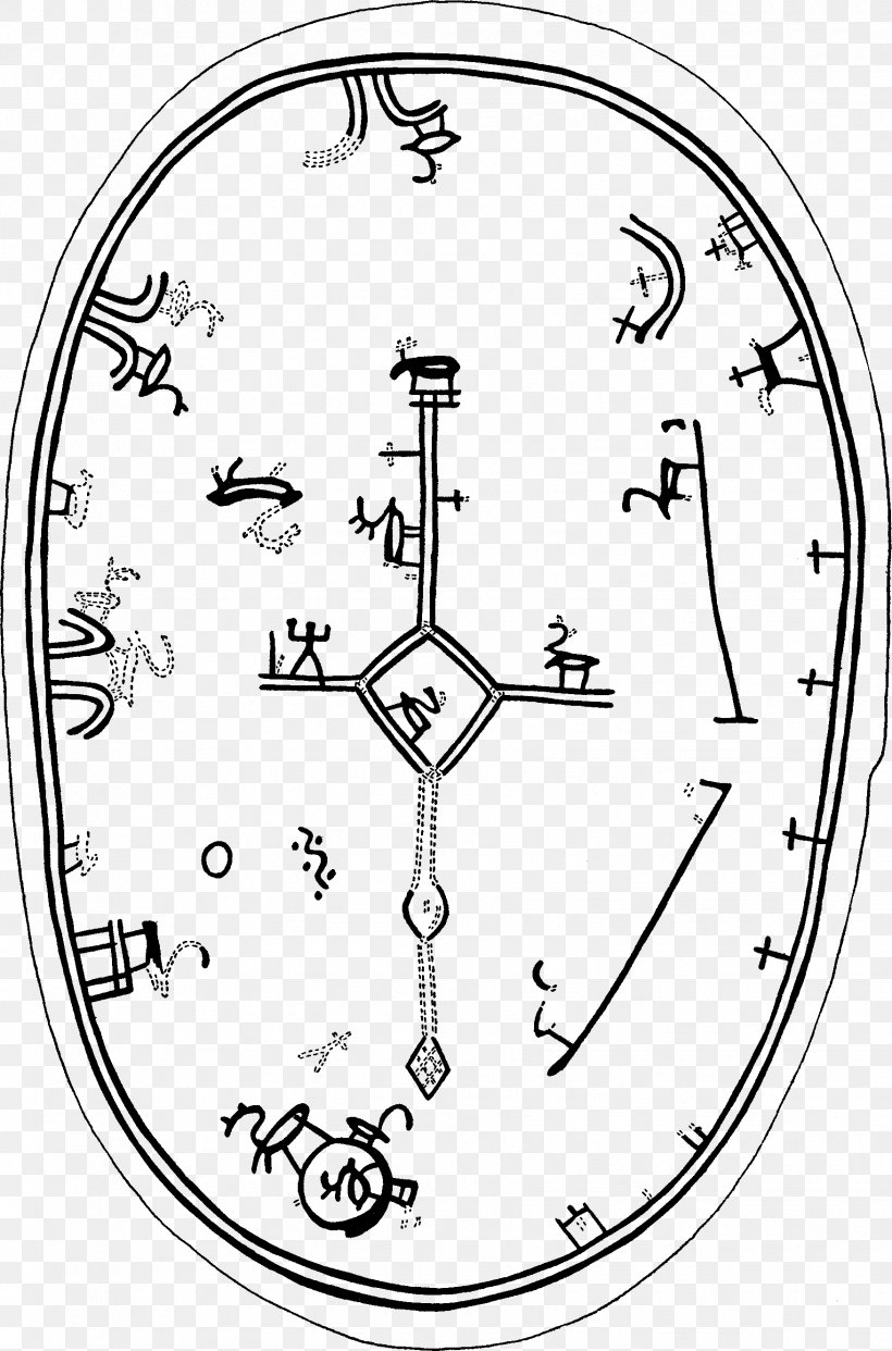 Sami Drum Circle Line Angle, PNG, 1752x2655px, Drum, Area, Art, Black And White, Clock Download Free