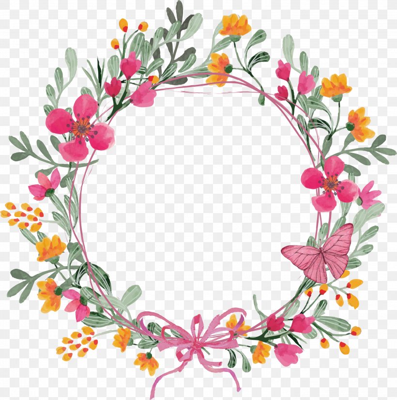 Flower Garland, PNG, 2786x2808px, Wreath, Android, Branch, Cut Flowers, Decor Download Free