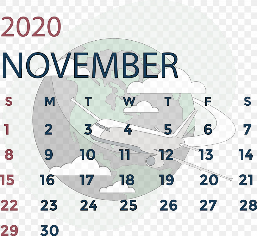 November 2020 Calendar November 2020 Printable Calendar, PNG, 3000x2765px, November 2020 Calendar, Angle, Area, Chamber Of Commerce, Line Download Free