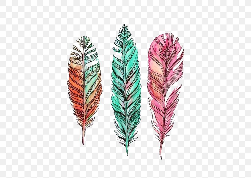 Feather Drawing Watercolor Painting, PNG, 500x582px, Feather, Art, Bird, Color, Colored Pencil Download Free