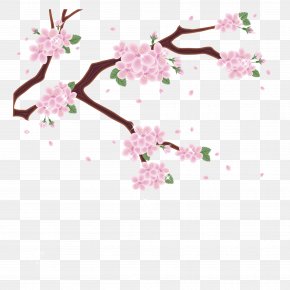 Vector Japanese Pink Cherry Blossom - Mount Fuji Cherry Blossom Photography Clip Art PNG
