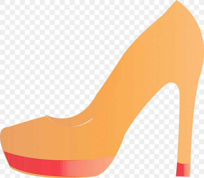 Orange, PNG, 3000x2623px, High Heels, Basic Pump, Beige, Court Shoe, Footwear Download Free