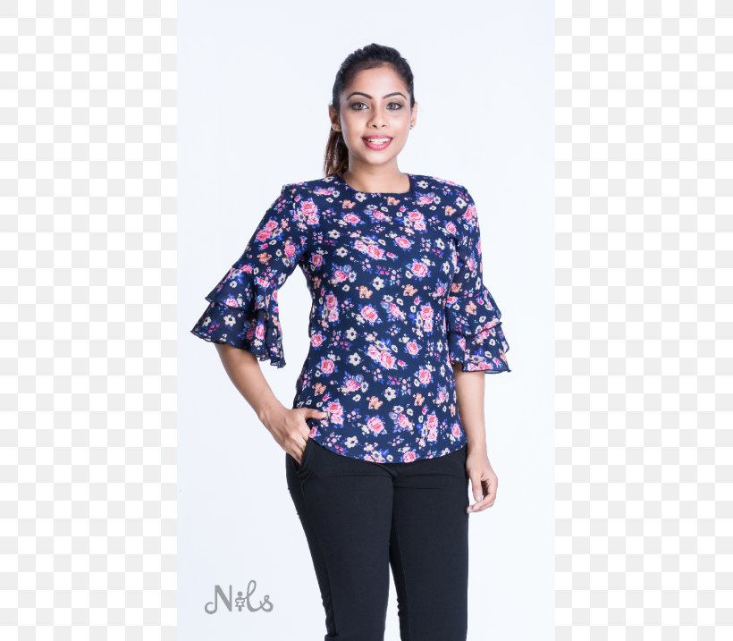 Blouse T-shirt Top Clothing, PNG, 500x717px, Blouse, Blue, Casual, Choli, Clothing Download Free