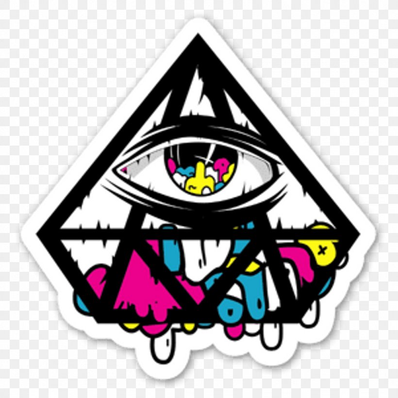 Eye Of Providence Sticker Image Clip Art, PNG, 1024x1024px, Eye Of Providence, Diamond, Drawing, Eye, Illuminati Download Free