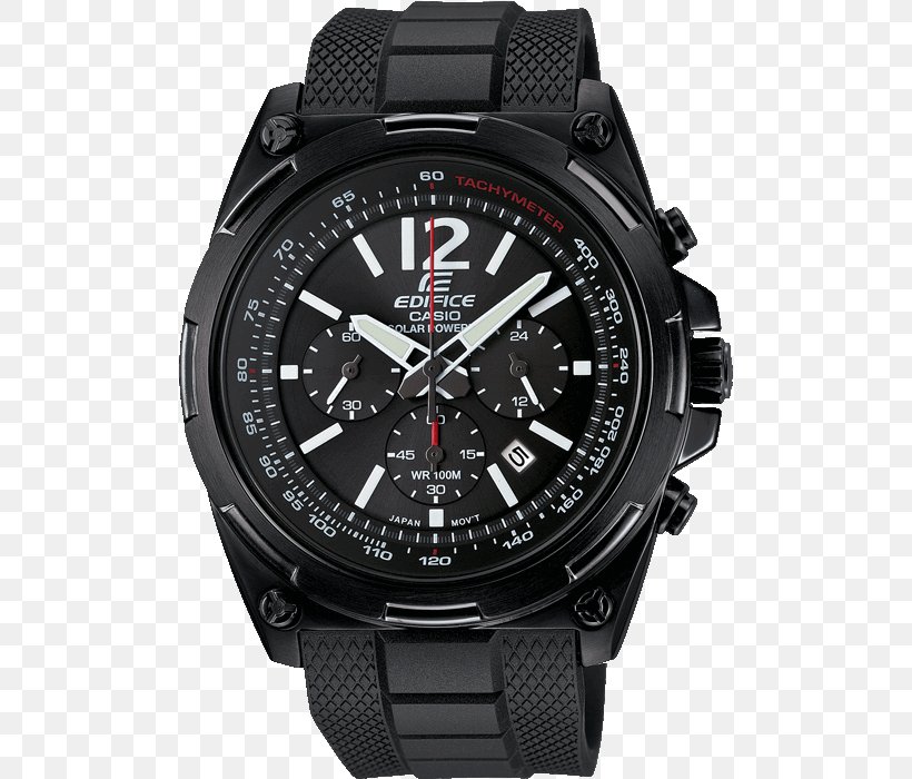 Casio Edifice Solar-powered Watch, PNG, 700x700px, Casio Edifice, Black, Brand, Casio, Chronograph Download Free