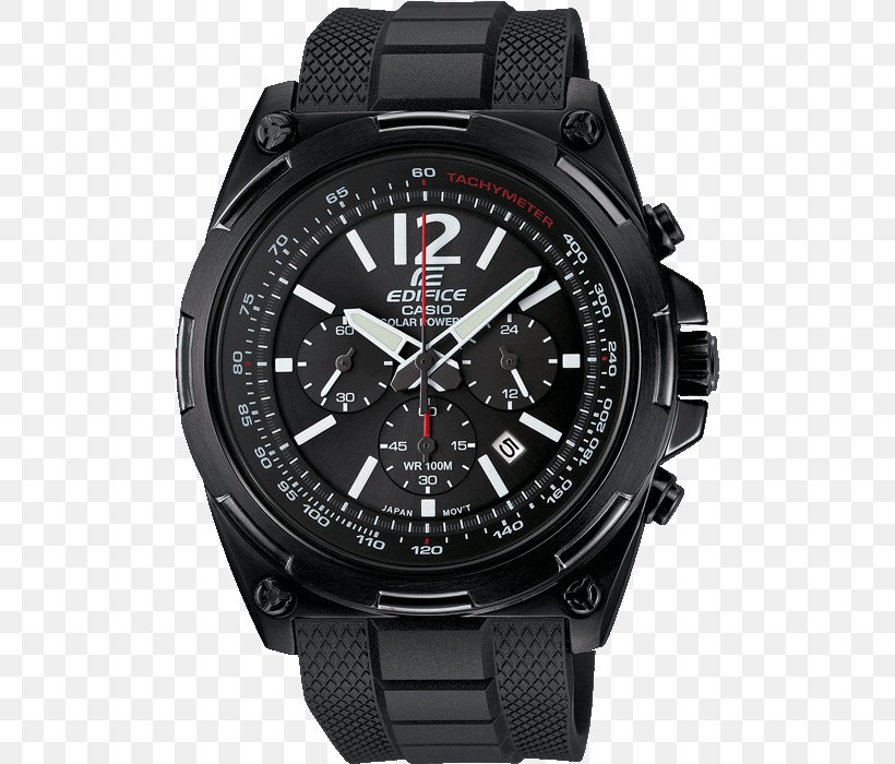 Casio Edifice Solar powered Watch PNG 700x700px Casio Edifice Black Brand Casio Chronograph Download Free