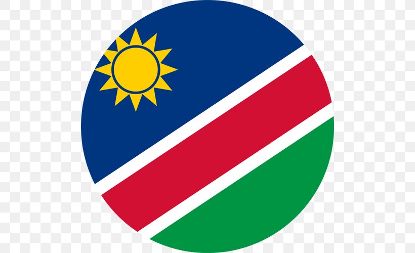 Flag Of Namibia South West Africa National Flag Flags Of The World, PNG, 500x500px, Flag Of Namibia, Area, Ball, Coat Of Arms Of Namibia, Flag Download Free