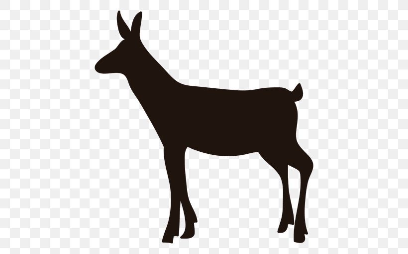 Deer Clip Art, PNG, 512x512px, Deer, Black And White, Cattle Like Mammal, Cow Goat Family, Drawing Download Free