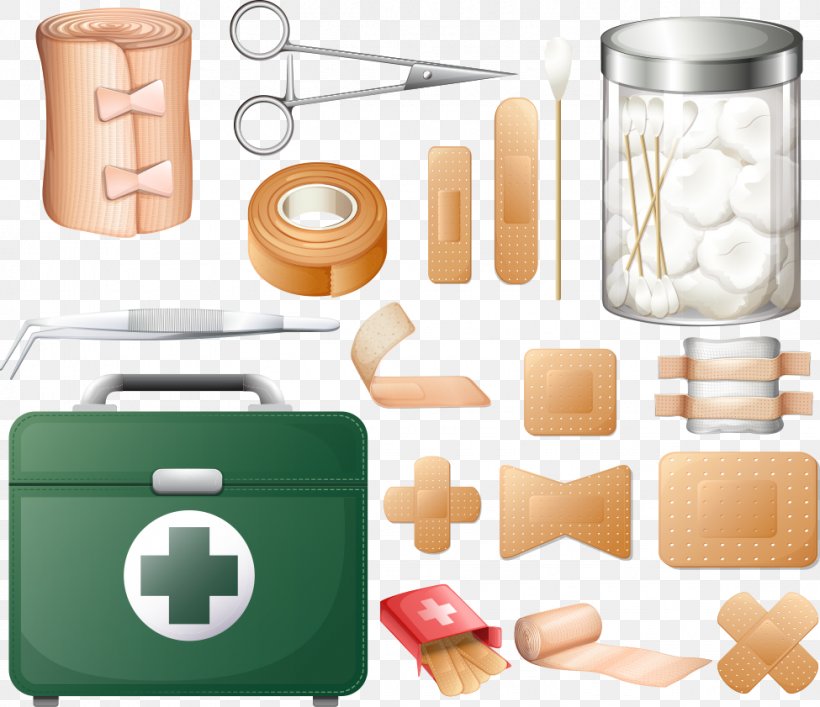 First Aid Kit Medical Equipment Bandage, PNG, 975x841px, First Aid Kit, Adhesive Bandage, Bandage, First Aid, Health Care Download Free