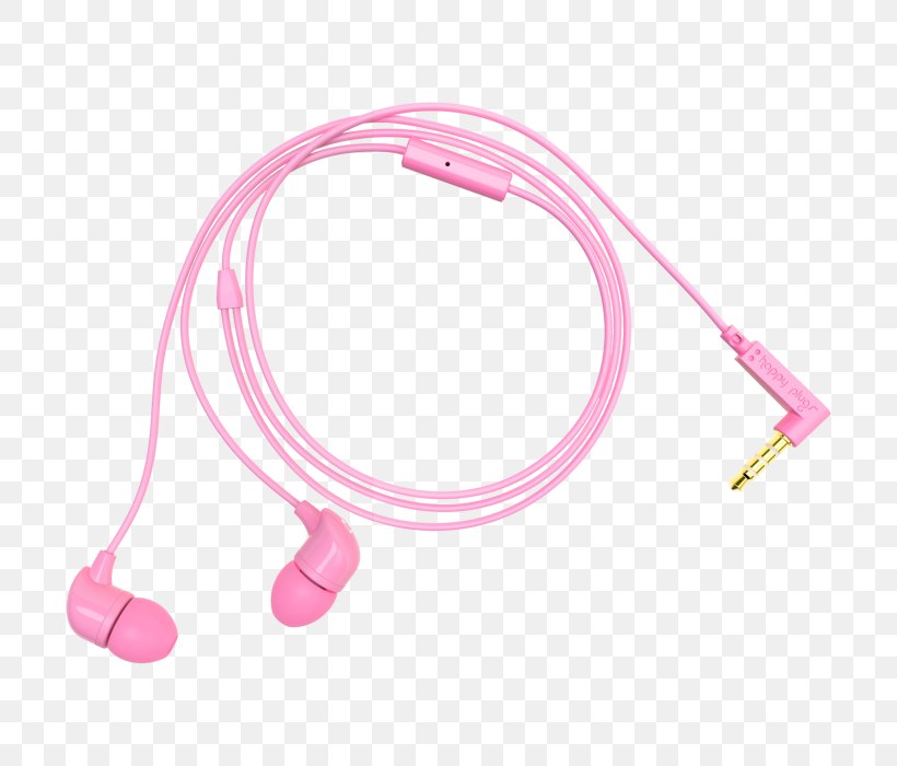 Happy Plugs In-Ear Headphones Microphone Happy Plugs Earbud Plus Headphone Pink, PNG, 700x700px, Headphones, Audio, Audio Equipment, Brand, Cable Download Free