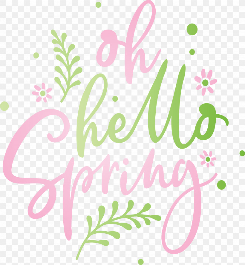 Hello Spring Spring, PNG, 2769x3000px, Hello Spring, Calligraphy, Green, Line, Logo Download Free