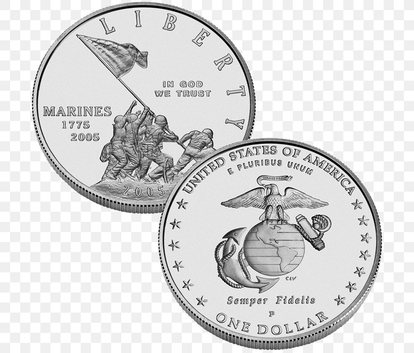 Marine Corps War Memorial Commemorative Coin Marine Corps 230th Anniversary Silver Dollar United States Marine Corps, PNG, 700x700px, Marine Corps War Memorial, Coin, Coin Watch, Commemorative Coin, Currency Download Free