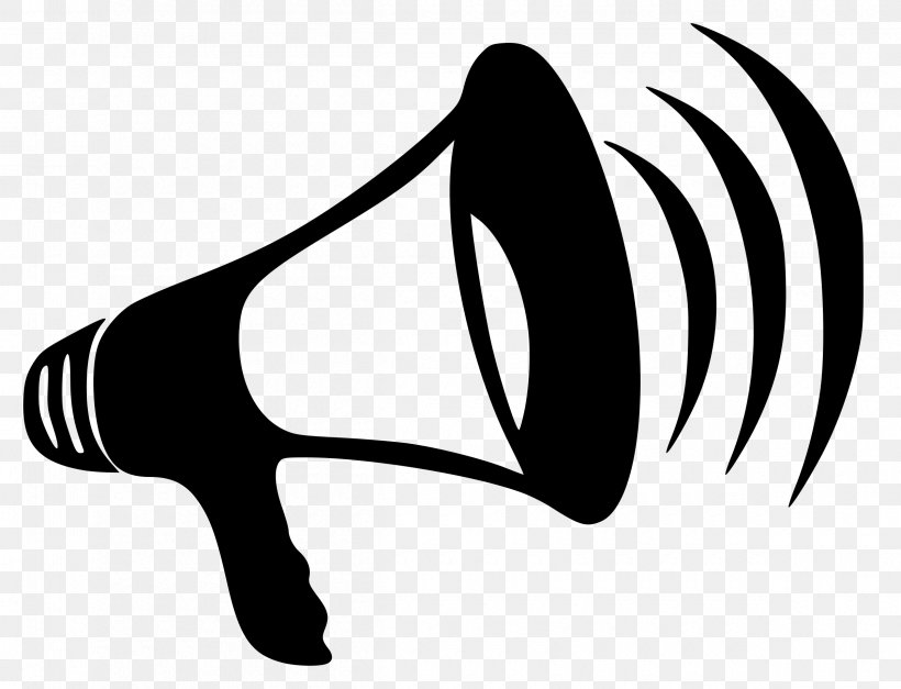 Megaphone Download Clip Art, PNG, 2400x1836px, Megaphone, Black, Black And White, Brand, Cheerleading Download Free
