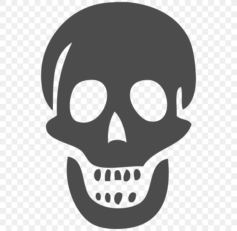 Skull Skeleton Clip Art, PNG, 800x800px, Skull, Black And White, Bone, Drawing, Free Content Download Free