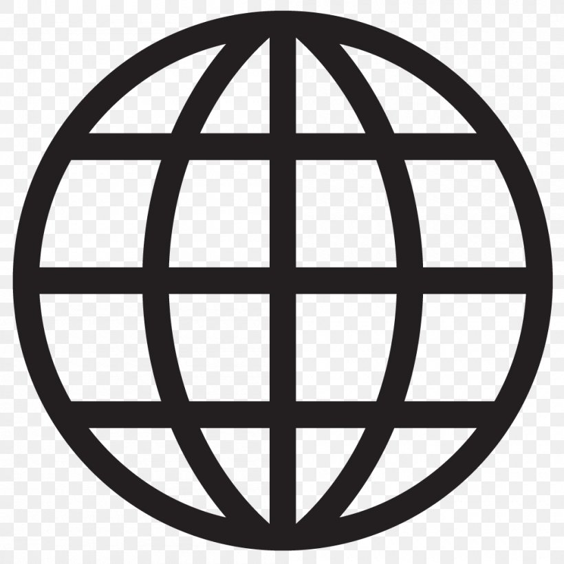 World Globe Vector Graphics Earth, PNG, 1000x1000px, World, Area, Black And White, Earth, Globe Download Free