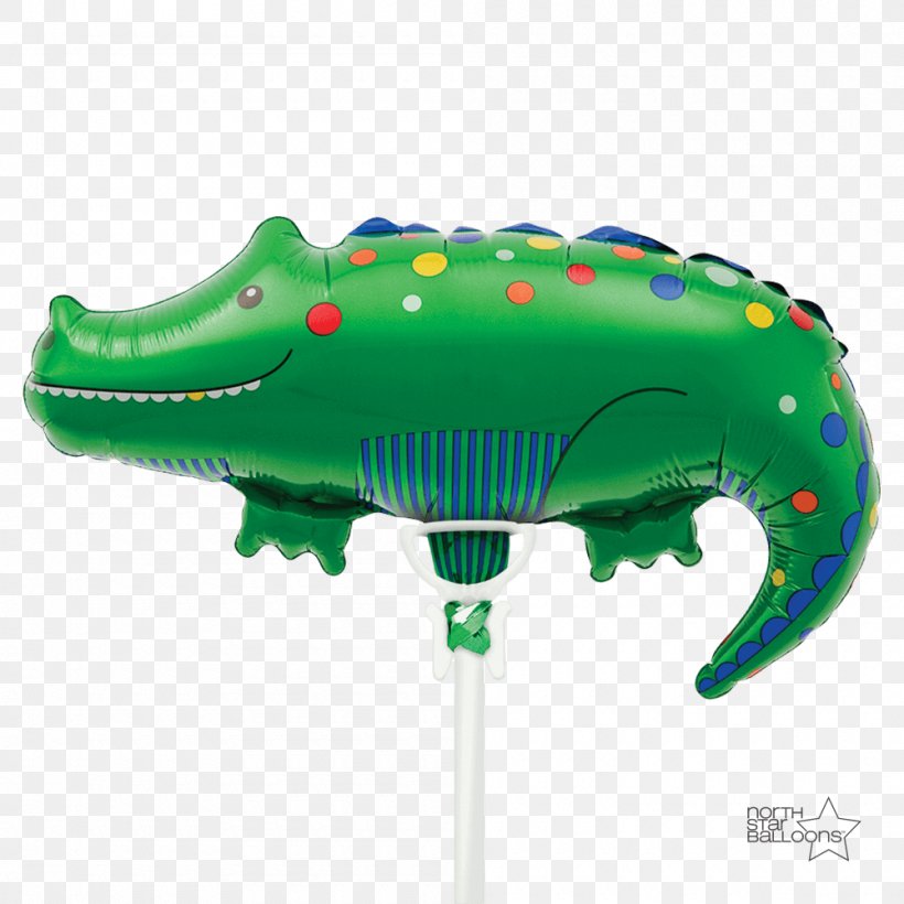 Crocodile Foil Balloon Inflatable Party, PNG, 1000x1000px, Crocodile, Amphibian, Bag, Balloon, Birthday Download Free