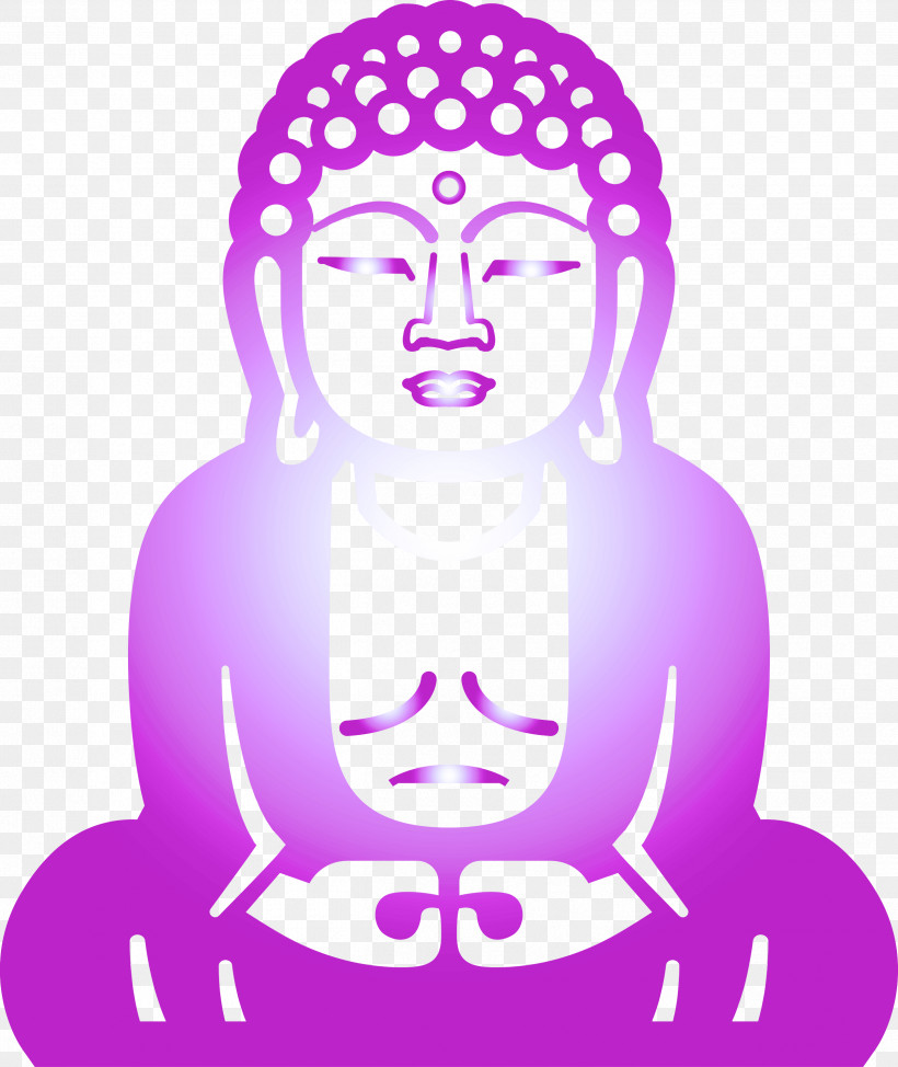 Buddha, PNG, 2524x2999px, Buddha, Head, Magenta, Meditation, Pink Download Free