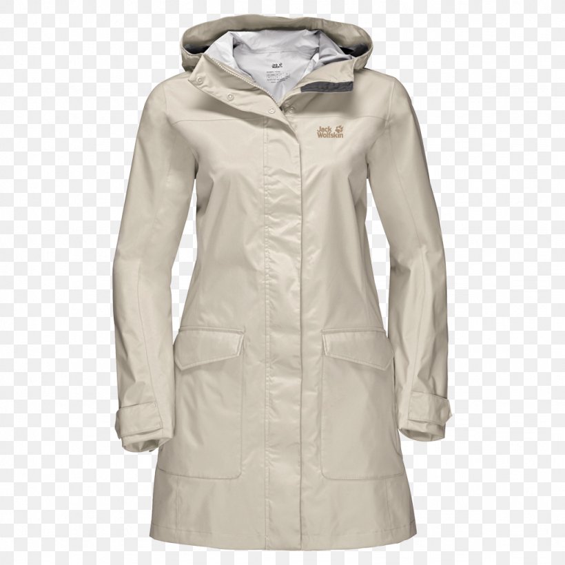 Womens Jack Wolfskin Crosstown Raincoat Jacket Overcoat Clothing, PNG, 1024x1024px, Raincoat, Beige, Cloak, Clothing, Coat Download Free