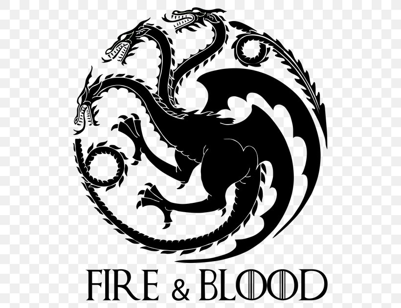 Daenerys Targaryen House Targaryen Sticker Decal Fire And Blood, PNG, 630x630px, Daenerys Targaryen, Art, Black And White, Decal, Dragon Download Free