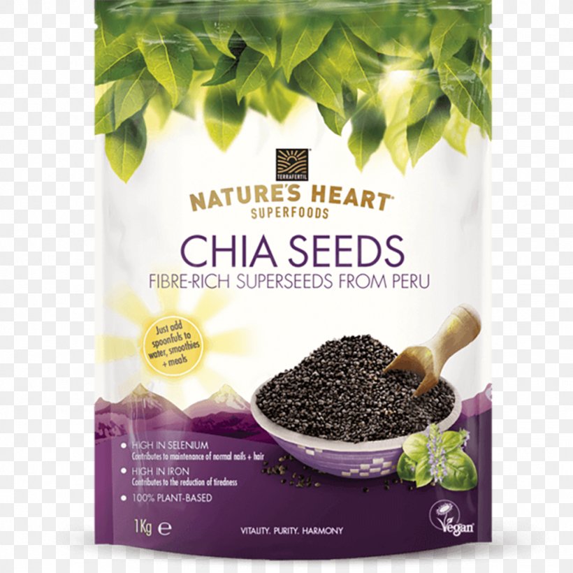 Chia Seed Organic Food Spirulina, PNG, 1024x1024px, Chia Seed, Brand, Caviar, Chia, Earl Grey Tea Download Free