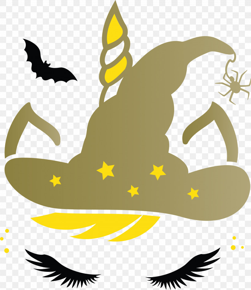 Halloween Unicorn, PNG, 2599x3000px, Halloween Unicorn, Wing, Witch Hat Download Free