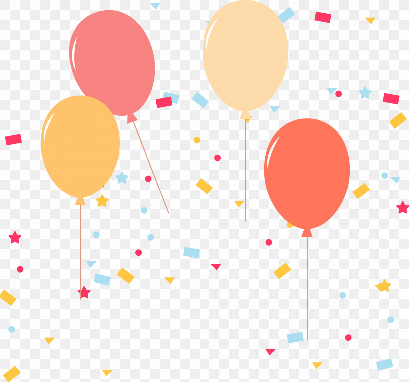 Polka Dot, PNG, 3719x3475px, Balloon, Confetti, Party Supply, Polka Dot Download Free