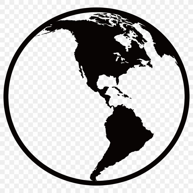 World Map Globe Vector Graphics, PNG, 2000x2000px, World, Area, Artwork, Ball, Black Download Free