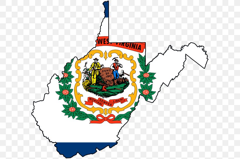 Flag Of West Virginia Right-to-work Law Symbol, PNG, 610x545px, West Virginia, Area, Artwork, Business, Christmas Ornament Download Free