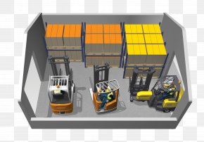 Warehouse - Forklift Machine Pallet Racking Warehouse Zijlader PNG