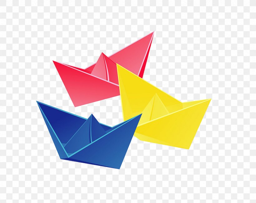 Paper Origami Yellow Blue, PNG, 1024x814px, Paper, Art Paper, Blue, Color, Craft Download Free