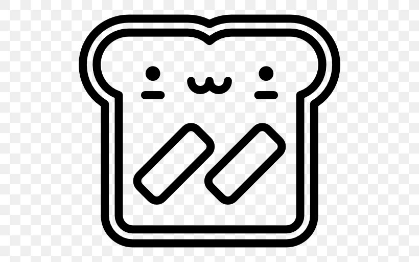 Toast Breakfast Spring Roll Bread Food, PNG, 512x512px, Toast, Area, Black And White, Bread, Breakfast Download Free