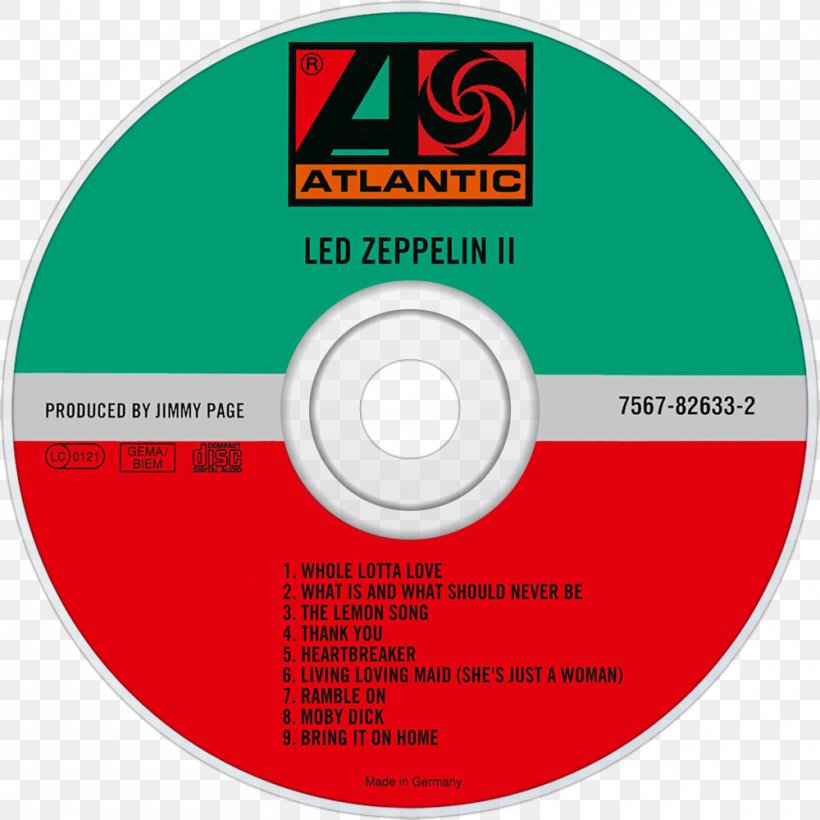 Led Zeppelin II LP Record Atlantic Records Powerage, PNG, 1000x1000px, Watercolor, Cartoon, Flower, Frame, Heart Download Free