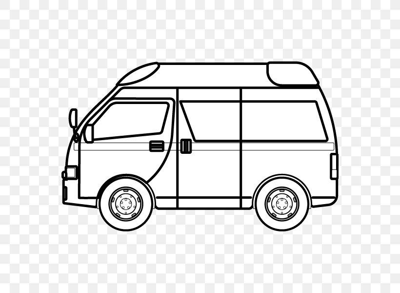 Black And White Coloring Book Illustration Ambulance Car, PNG, 600x600px, Black And White, Ambulance, Area, Automotive Design, Automotive Exterior Download Free