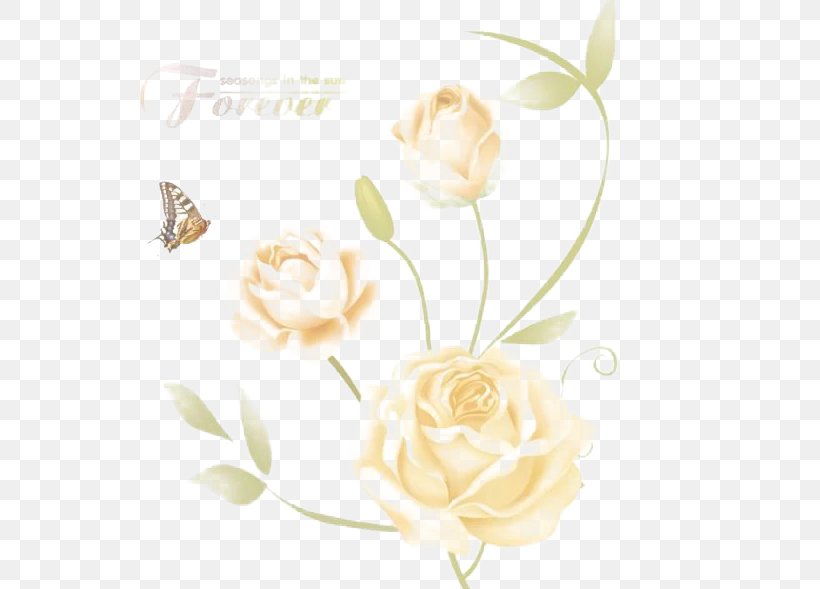 Garden Roses Butterfly Beach Rose, PNG, 591x589px, Garden Roses, Artificial Flower, Beach Rose, Beige, Butterfly Download Free