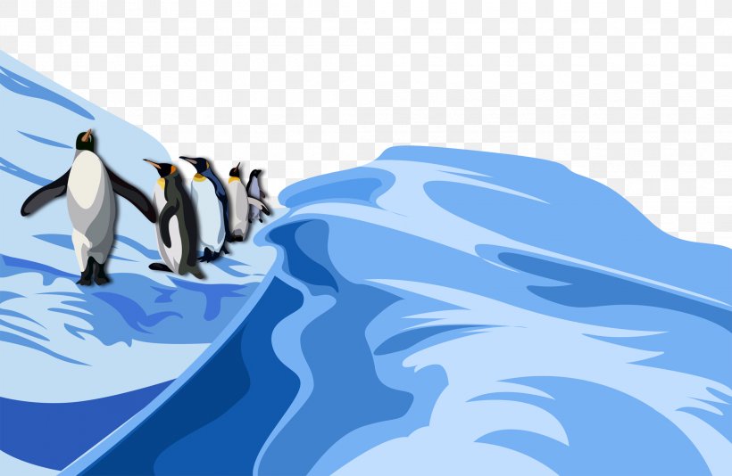 Penguin South Pole Antarctic Cartoon, PNG, 2070x1350px, Watercolor, Cartoon, Flower, Frame, Heart Download Free